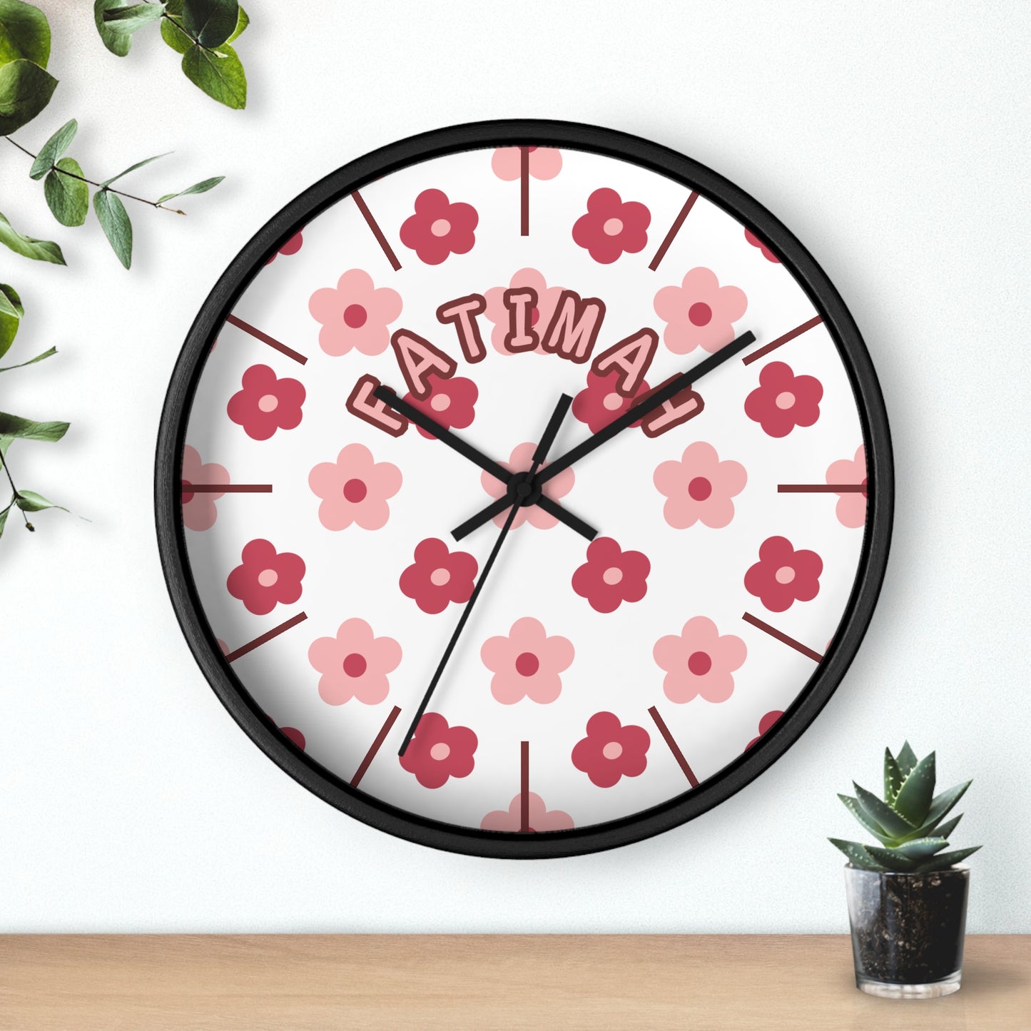 Custom Islamic Wall Clock for Kids - Personalized Name - Muslim Home Decor