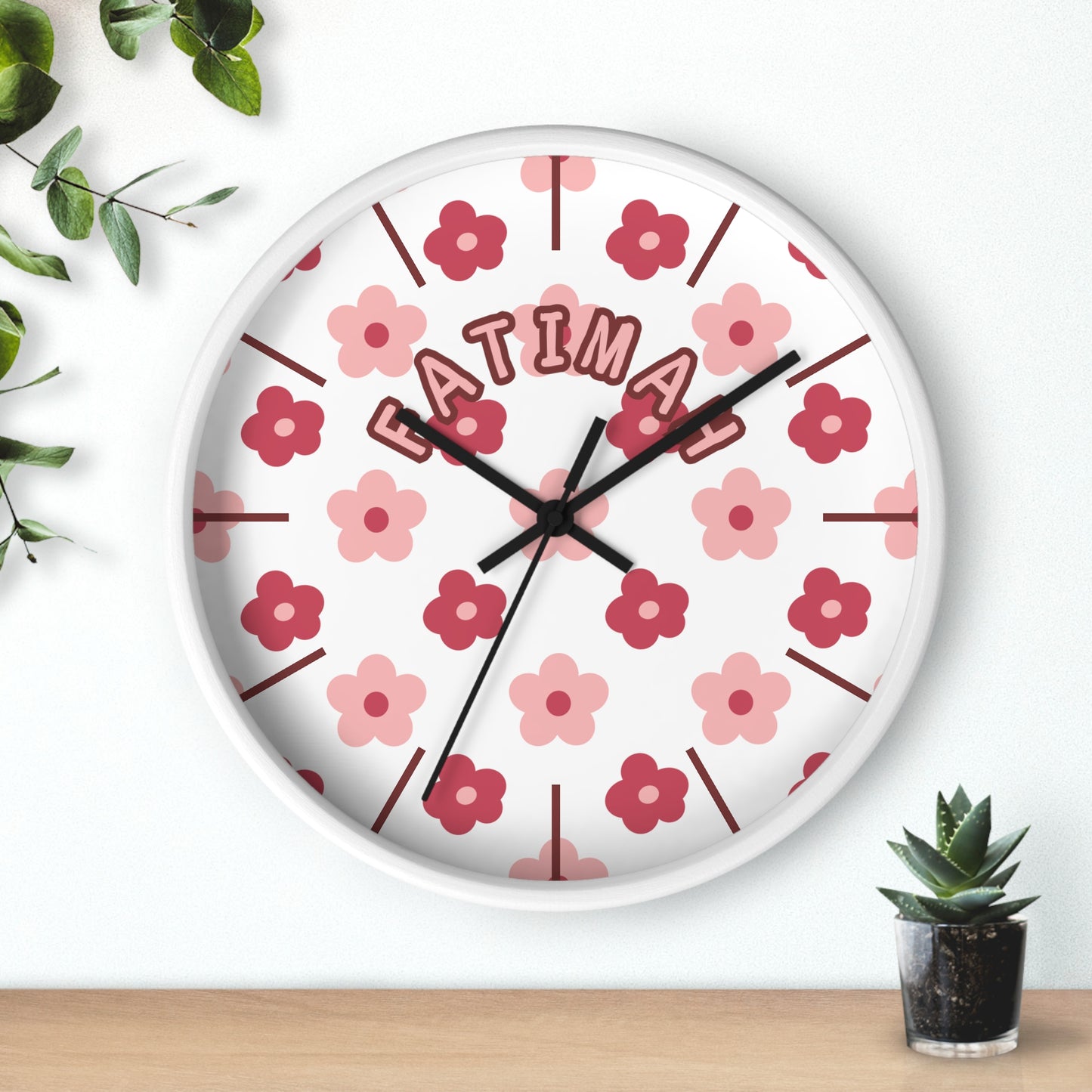 Custom Islamic Wall Clock for Kids - Personalized Name - Muslim Home Decor