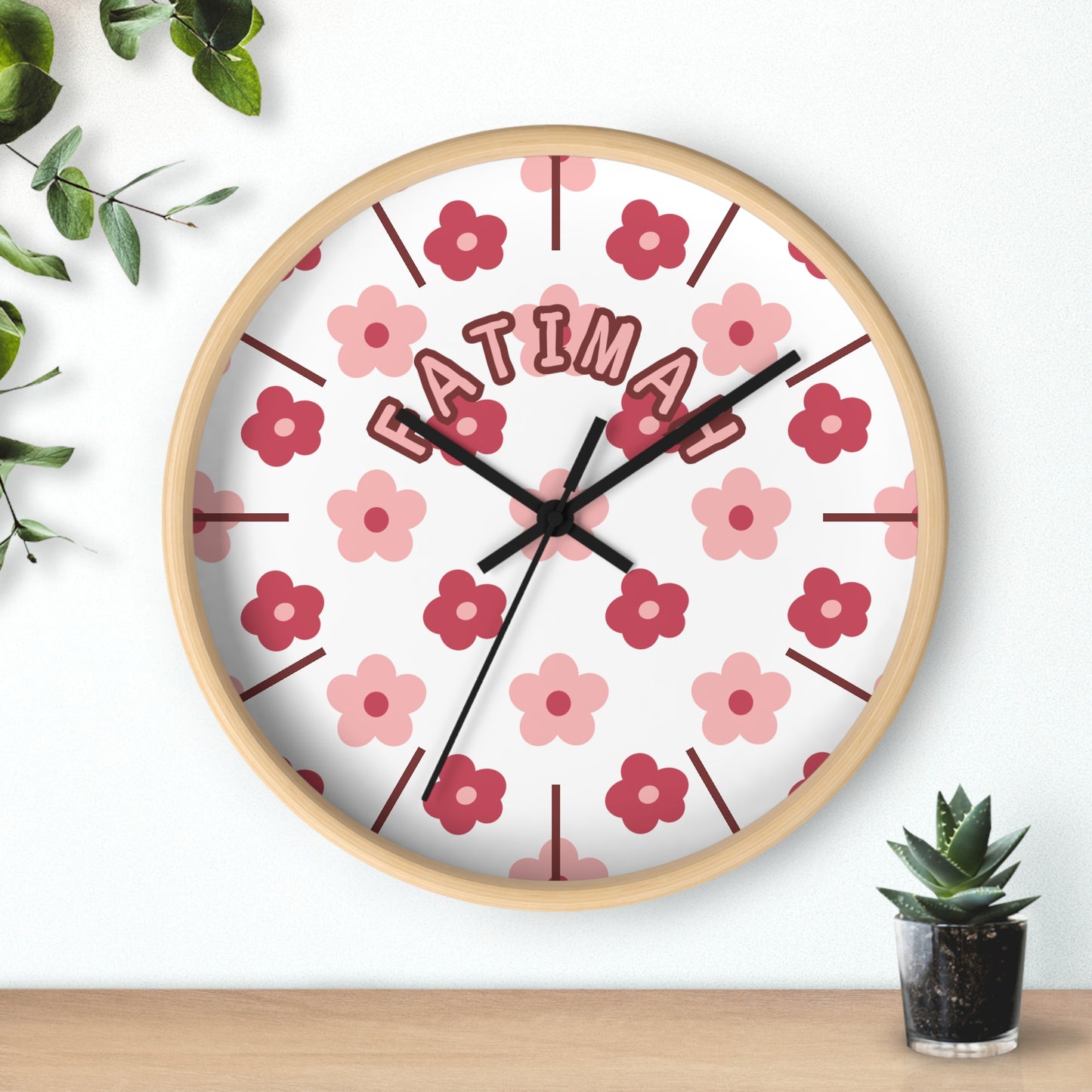 Custom Islamic Wall Clock for Kids - Personalized Name - Muslim Home Decor