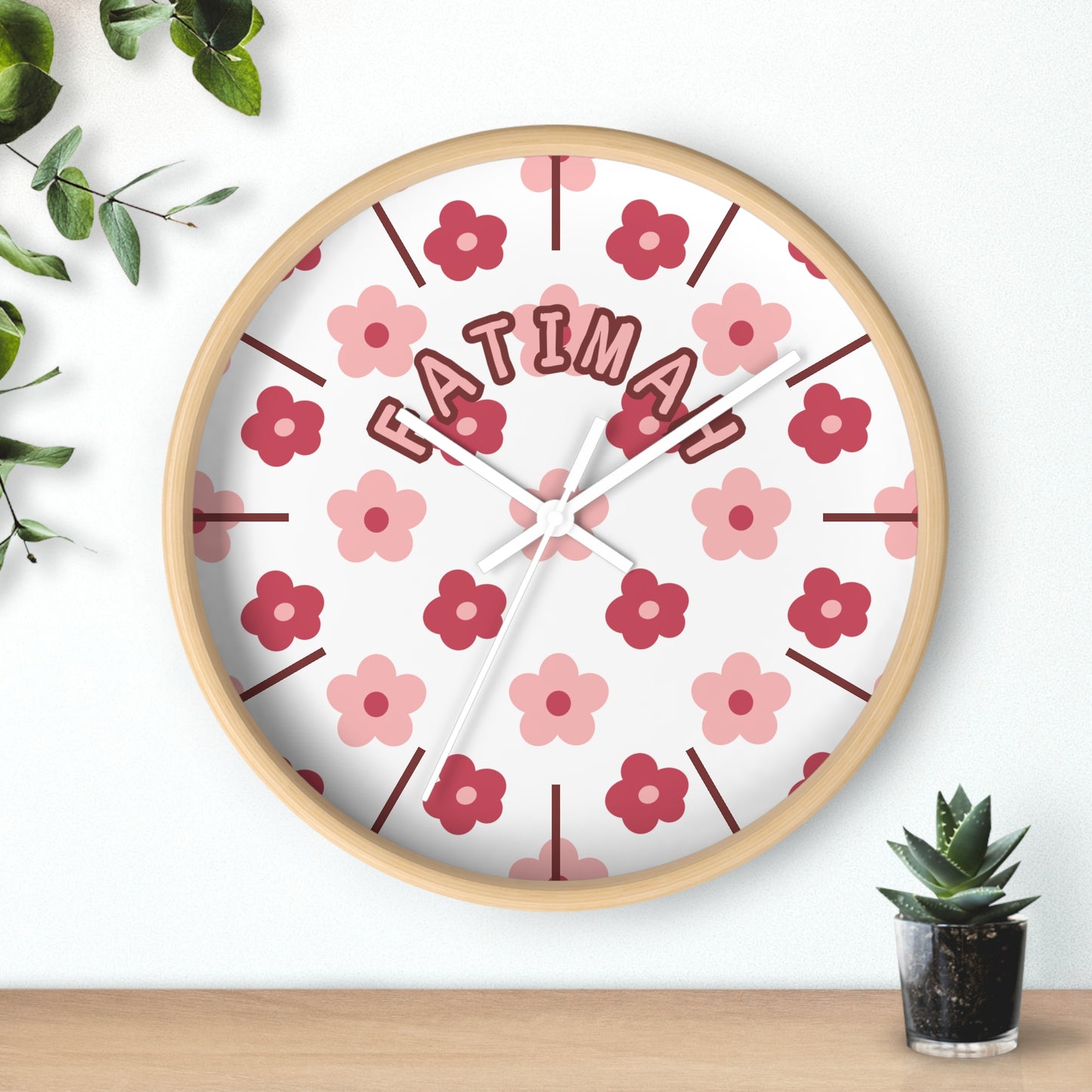 Custom Islamic Wall Clock for Kids - Personalized Name - Muslim Home Decor