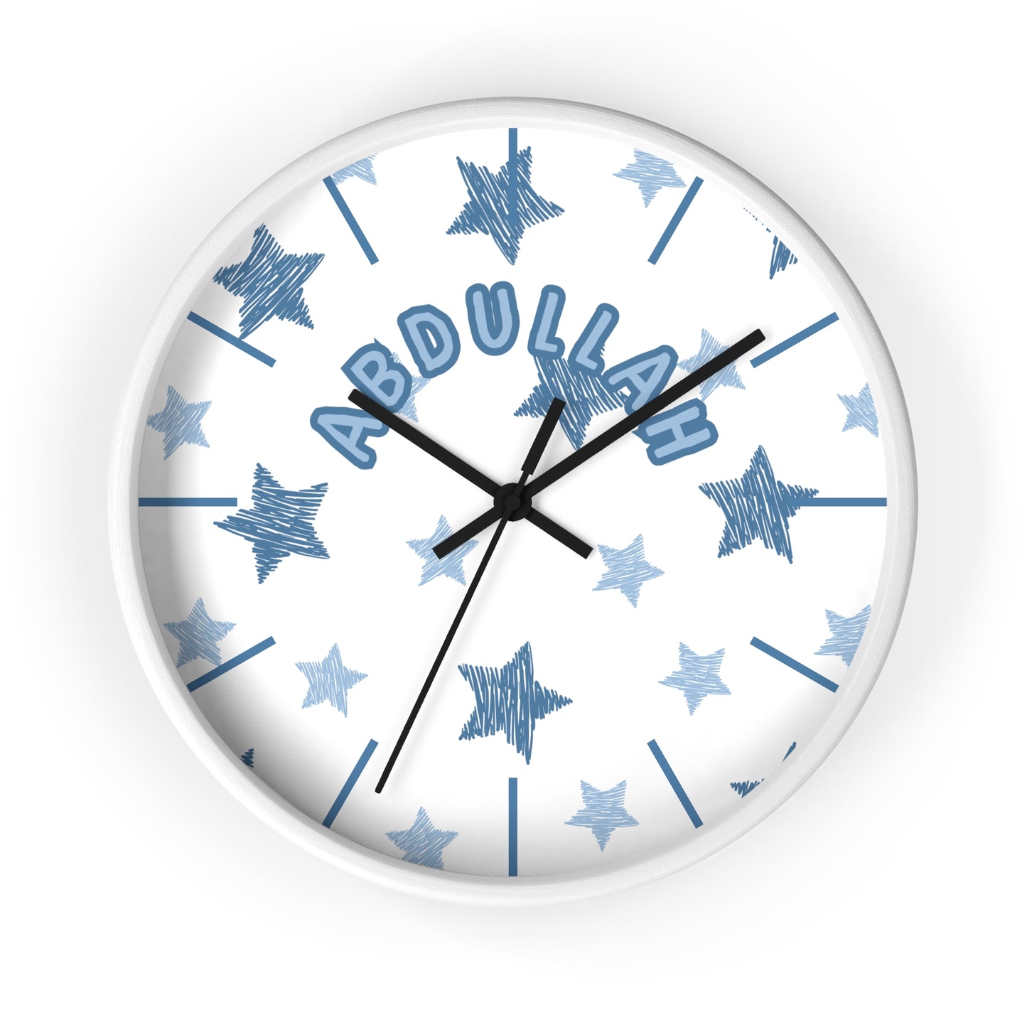 Custom Islamic Wall Clock for Kids - Personalized Name - Muslim Home Decor