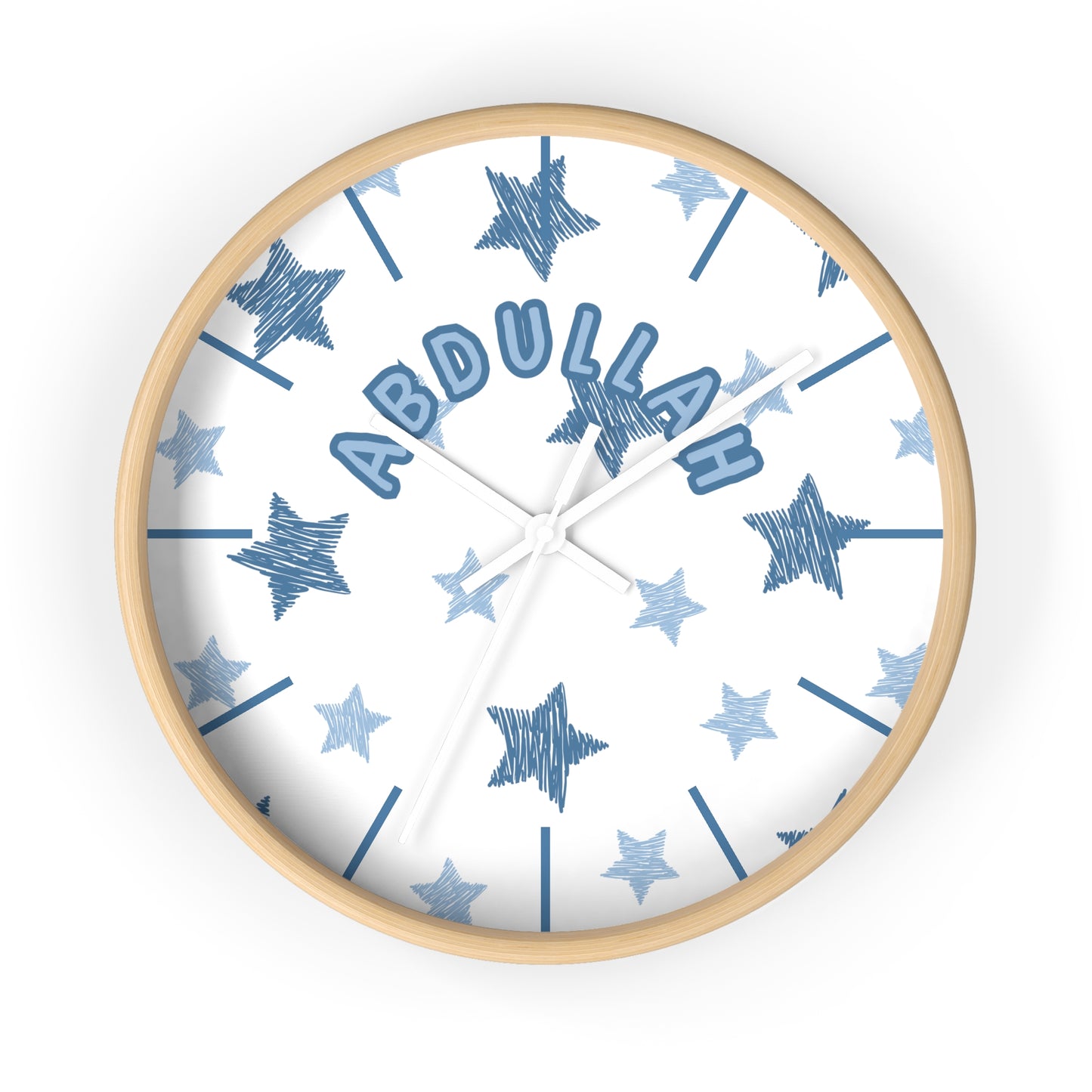 Custom Islamic Wall Clock for Kids - Personalized Name - Muslim Home Decor