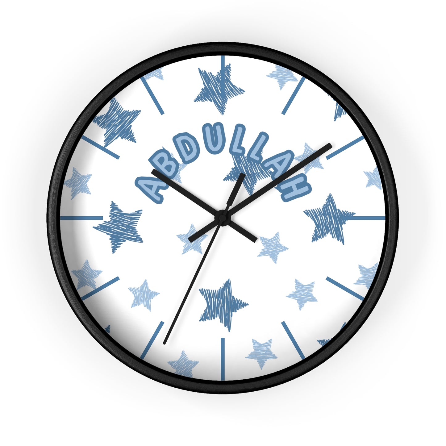 Custom Islamic Wall Clock for Kids - Personalized Name - Muslim Home Decor