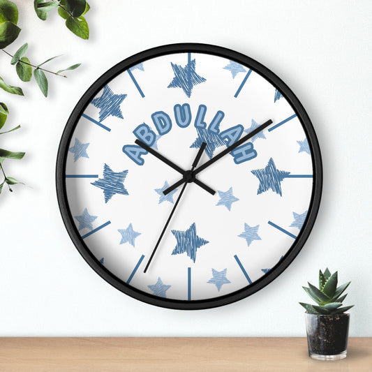 Custom Islamic Wall Clock for Kids - Personalized Name - Muslim Home Decor