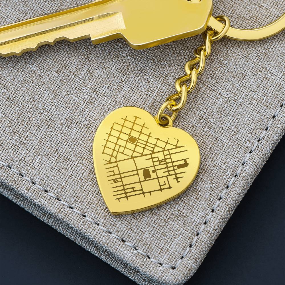 Personalized Map Keychain – Mark Your Special Day – First Meeting, Nikah, or Waleemah