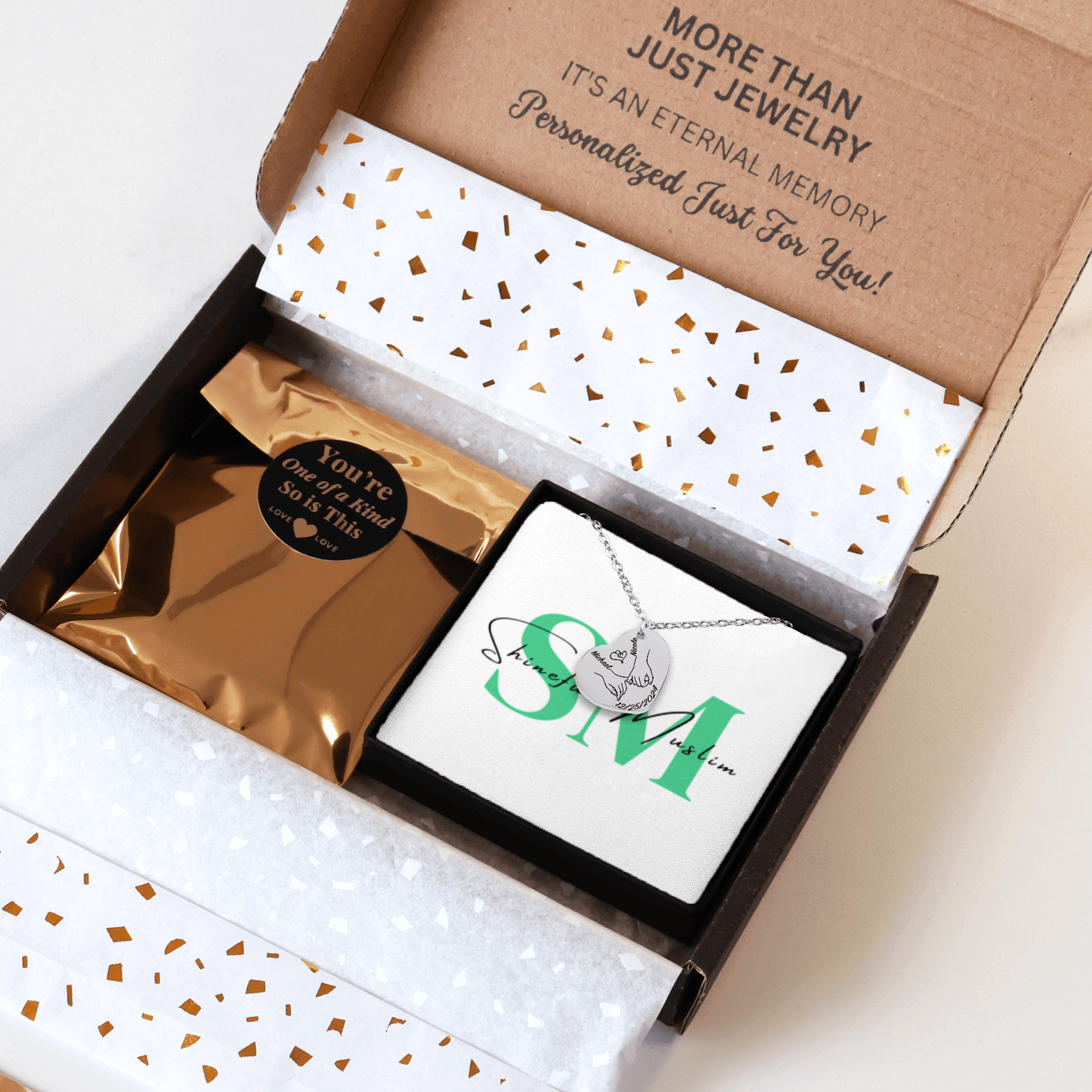 Personalized "Our First Eid Together" Necklace – Custom Name & Date Gift for Eid