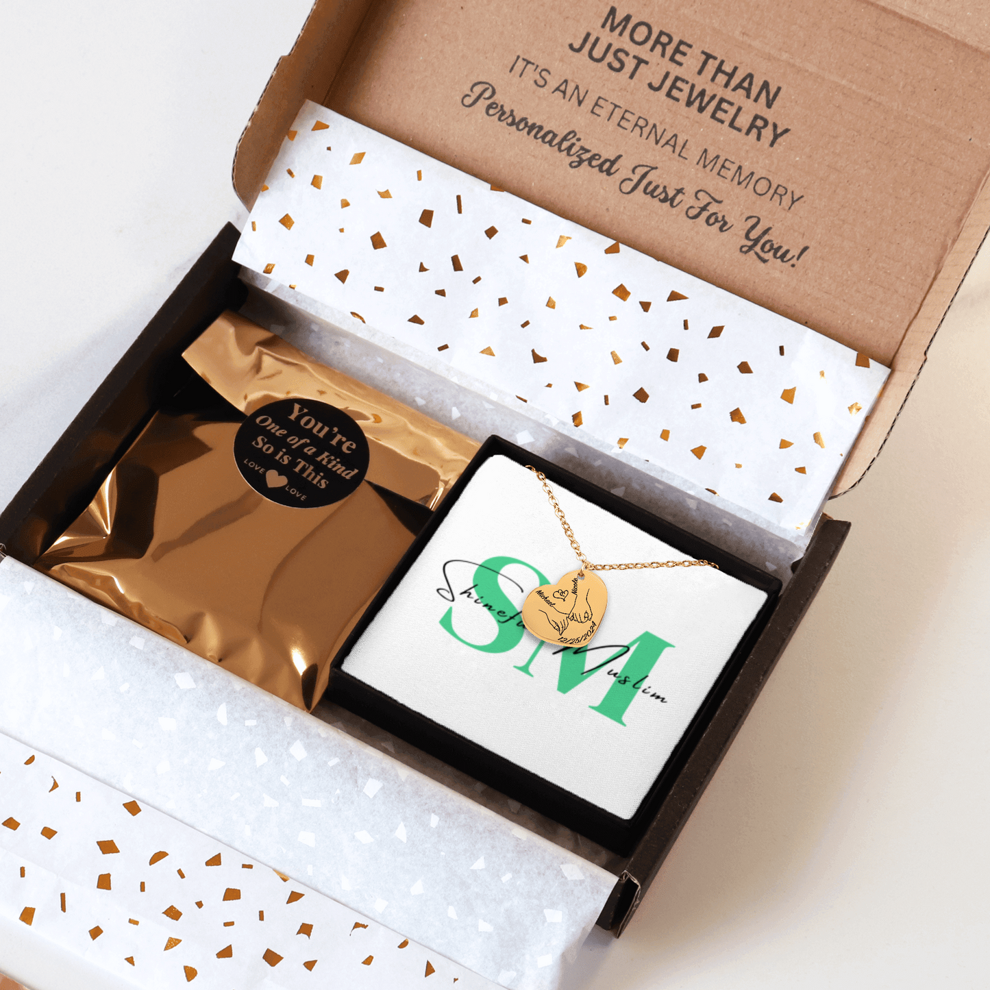 Personalized "Our First Eid Together" Necklace – Custom Name & Date Gift for Eid