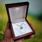 Personalized Baby Feet Heart Necklace – Sterling Silver with Rose Gold & Platinum - A Treasured Gift for New Moms & Aqeeqah