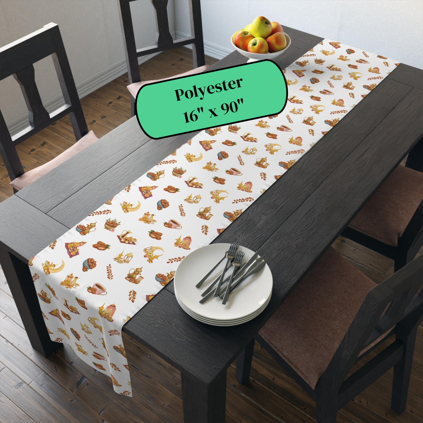 Ramadan Table Runner - Islamic Cozy Design - Festive Iftar & Suhur Decor