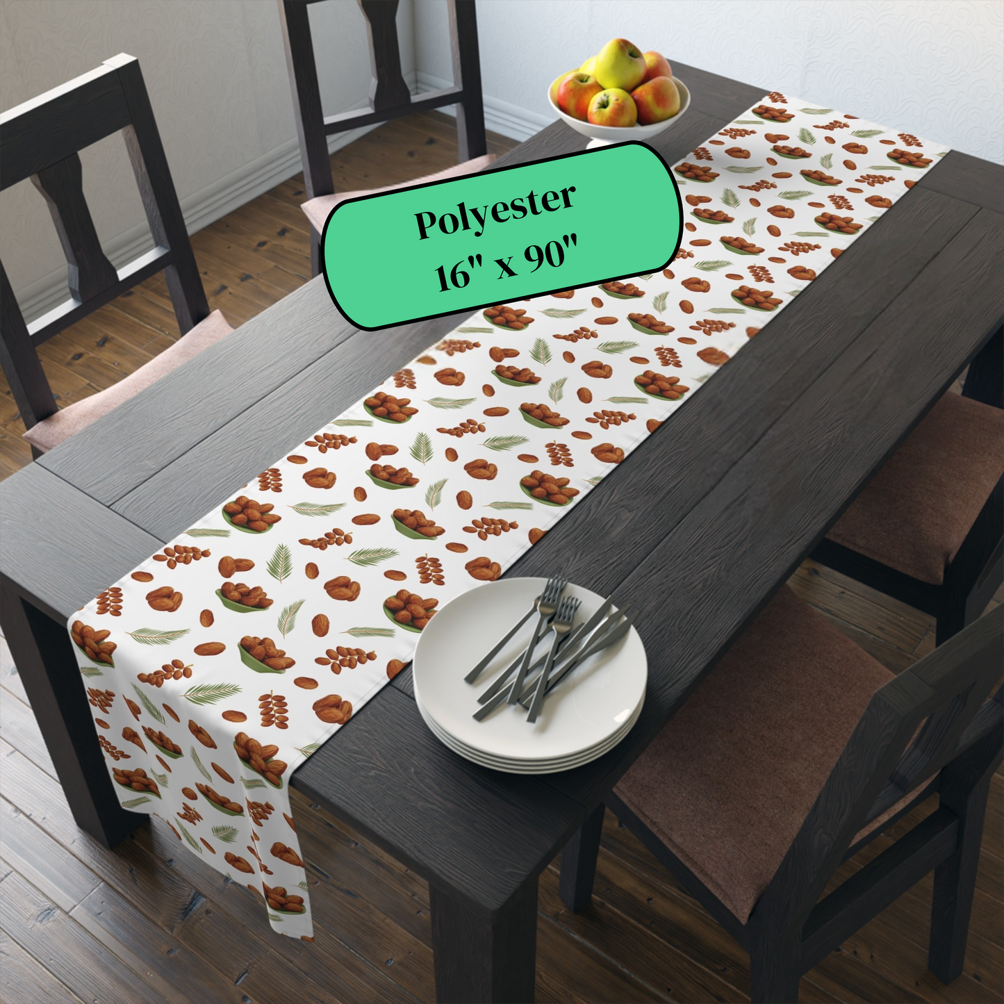 Ramadan Date-Themed Table Runner - Islamic Cozy Design - Festive Iftar & Suhur Decor