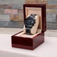Black Chronograph Watch - w/Customized Engraving