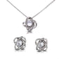 Love Knot Necklace & Earring Set