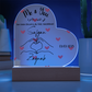 Personalized Acrylic Heart Plaque - Custom Names & Date - Romantic LED Gift for Couples