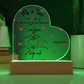 Personalized Acrylic Heart Plaque - Custom Names & Date - Romantic LED Gift for Couples