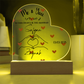 Personalized Acrylic Heart Plaque - Custom Names & Date - Romantic LED Gift for Couples